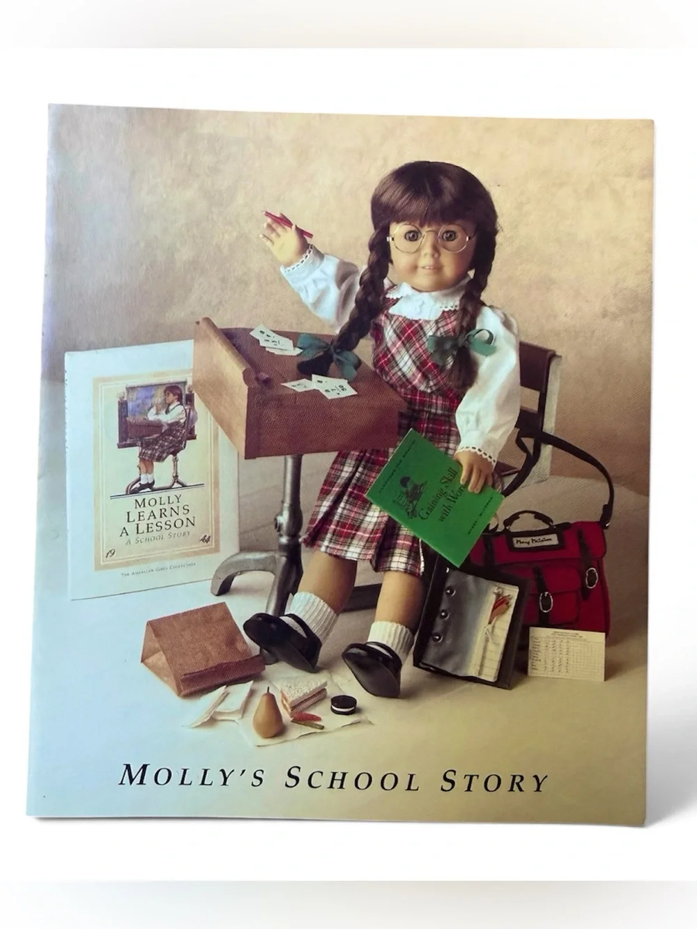 American Girl Pleasant Company Molly McIntire School Dress Jumper Shirt Booklet